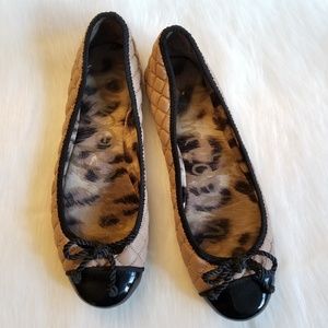 SAM EDELMAN | Taupe Quilted Flats